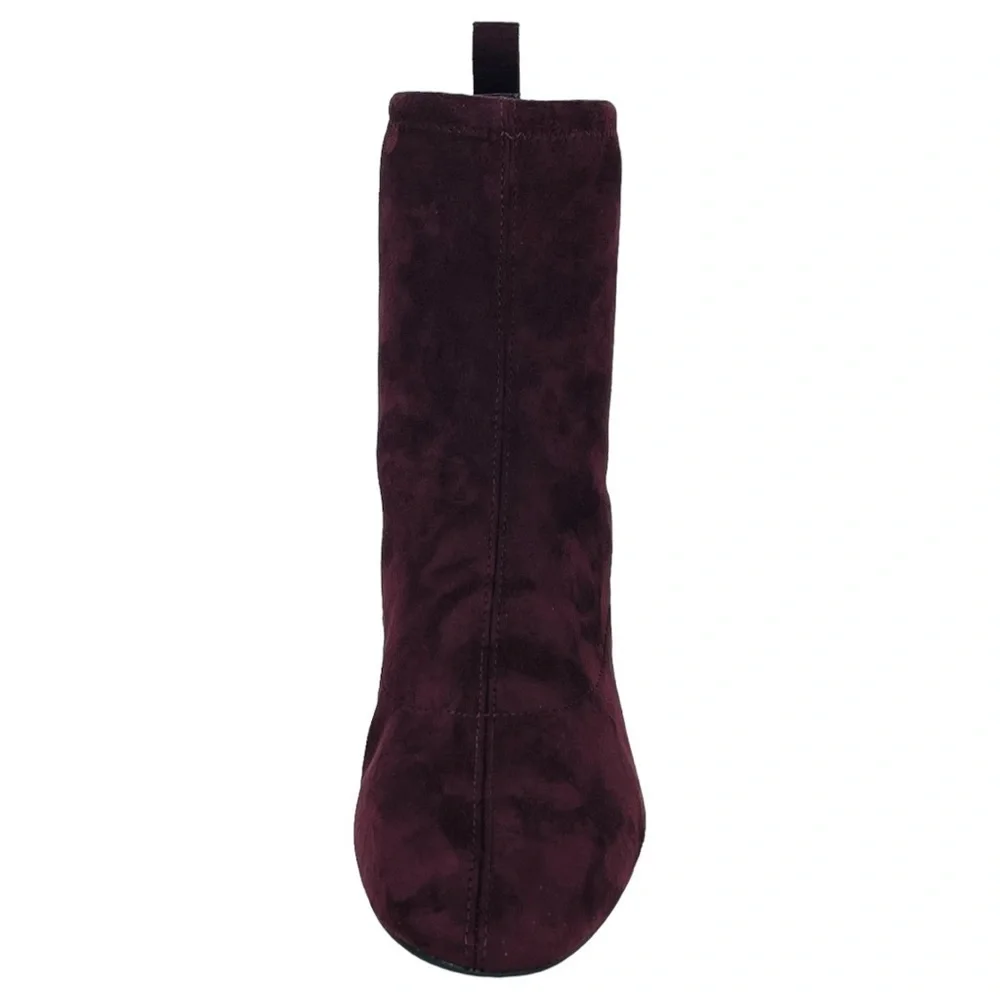 Michael Kors Porter Mid Shaft Merlot Microsuede Womens Ankle Boots Size 7.5M